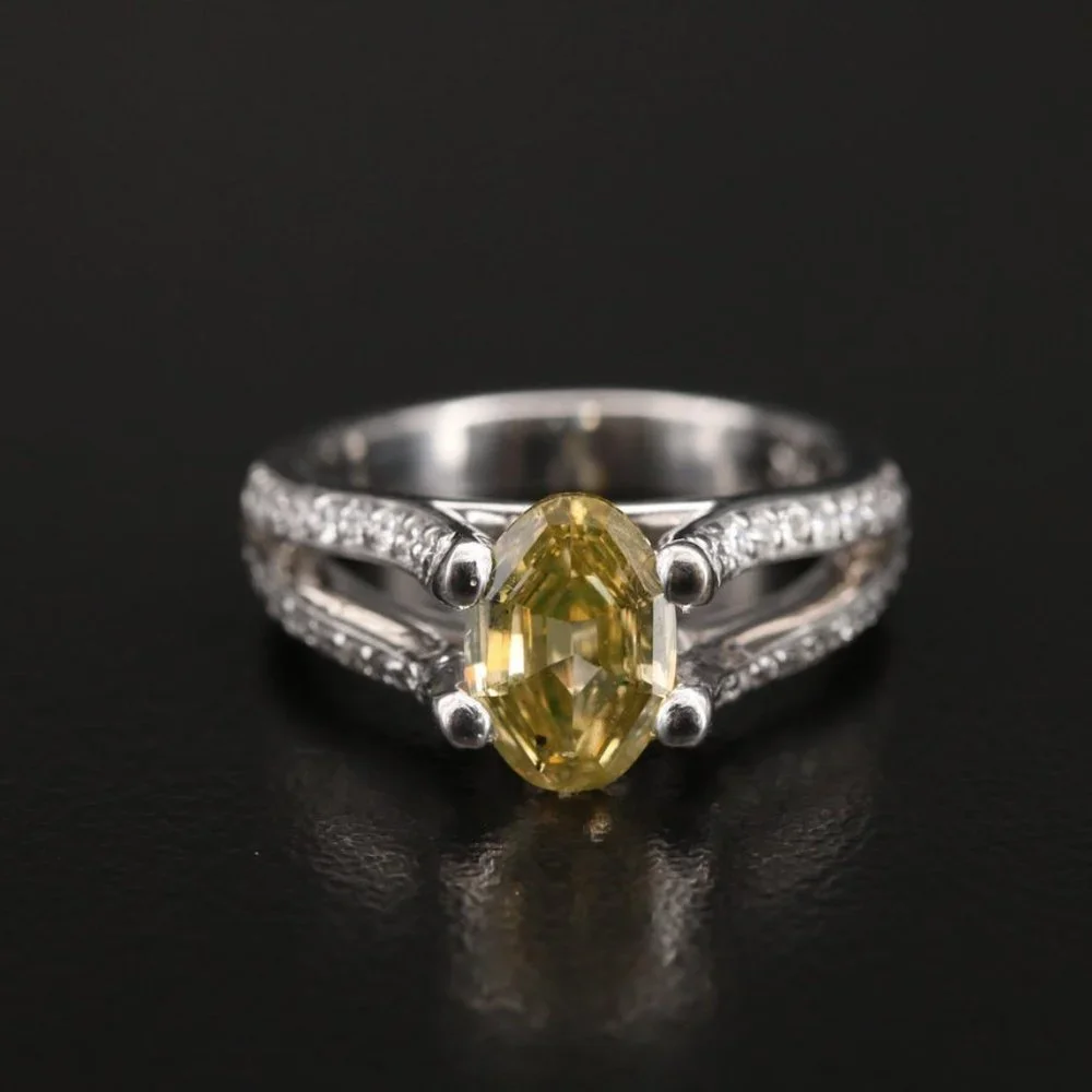 18K 1.88 CTW GENUINE-NATURAL Diamond Ring with GIA Report - Picture 1 of 11